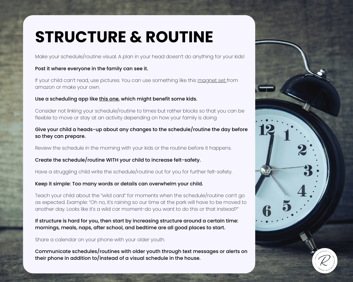 Structure and Routine tips ()