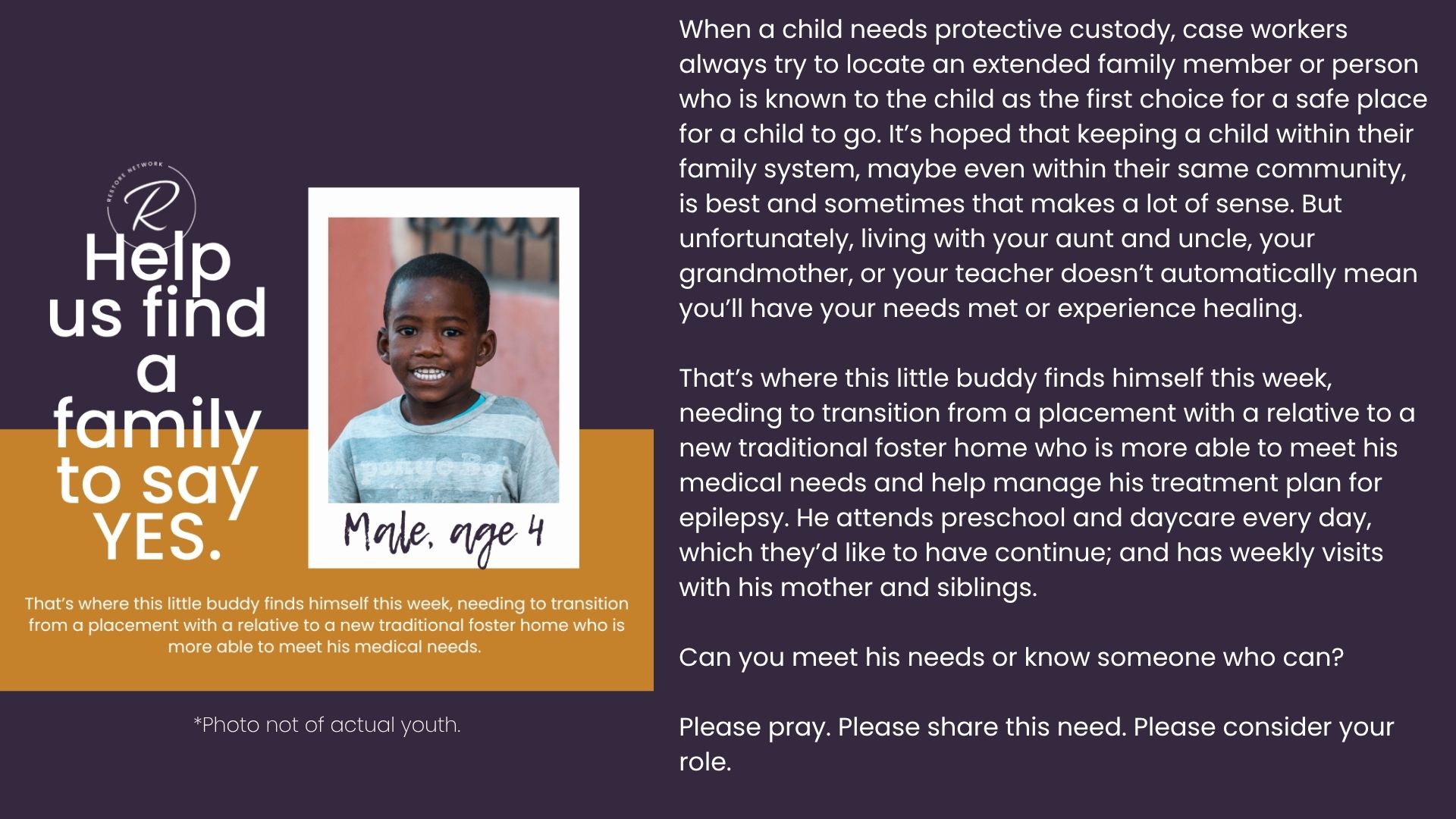 Male, age 4 RKRN real kids right now website posts ()